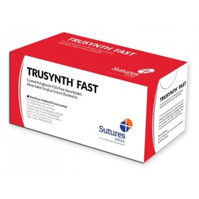 Suture ass.trusynth fast calibre 4/0, courbe 3/8, aiguille 19 mm - 45 cm - incolore - pack. 12 pièces