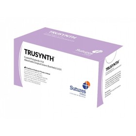 Sutura ass. trusynth calibro 4/0, curva 1/2, ago 19 mm - 75 cm - viola - conf. 12 pz.