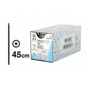 Ethicon perma-hand 18507g sutură neabsorbabilă cu ac de 19 mm usp 4/0 negru - 1 buc.