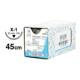 Niewchłanialny szew ethicon perma-hand 737g z igłą 1/2 22mm usp 2/0 czarny - 1 szt.