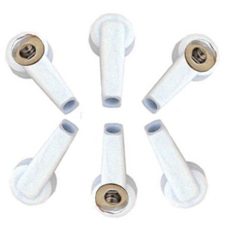 Kit di 10 adattatori bianchi a clip per ecg