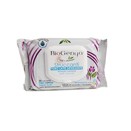 Salviette struccanti per pelli normali biogenya - 20 pz.