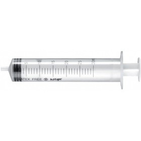Sprutan utan nål 20 ml inj / light med excentrisk luer-kon - 50 st
