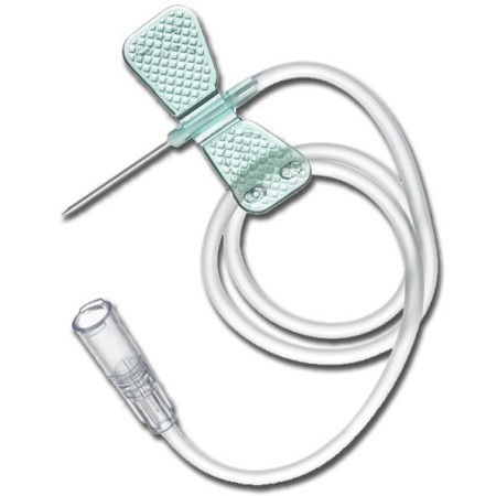 Aghi butterfly turchese fly-set 23g luer lock con tubo 30 cm - 100 pz.