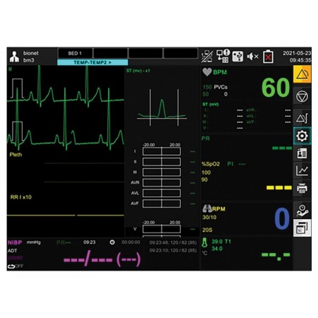Monitor gima bm3 pro - spo2+ecg+nibp+temp+resp