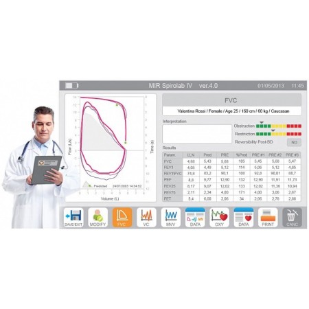 Spirometro mir spirolab con stampante e software mir spiro