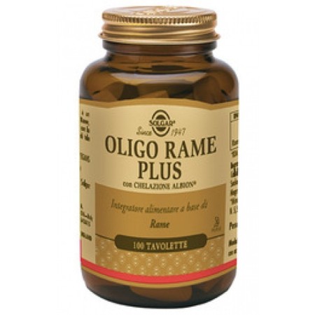 Solgar oligo rame plus 100 tavolette