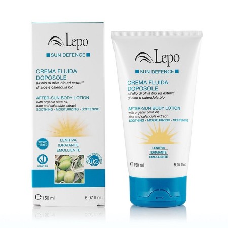 Lepo crema fluida doposole all'olio di oliva bio ed estratti di aloe e calendula bio 150 ml