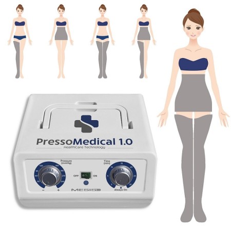 Pressoterapia pressomedical 1.0 dotazione advance (2 gambali + fascia addominale)