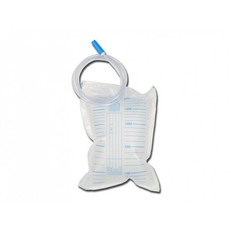 Sacca urine 2000 cc - tubo 130 cm - conf. 200 pz.