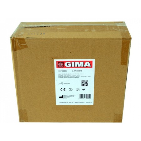 Compressa garza 5x5cm cotone - 10 pacchi da 100 - 1000 pz. (10 conf. da 100 pz.)