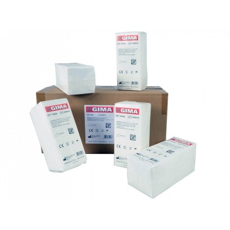 Compressa garza 7,5x7,5cm cotone - 10 pacchi da 100 - 1000 pz. (10 conf. da 100 pz.)