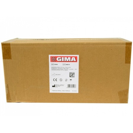 Compressa garza 7,5x7,5cm cotone - 10 pacchi da 100 - 1000 pz. (10 conf. da 100 pz.)