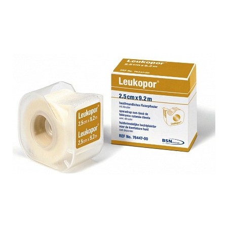 Leukopor 9,2 m x 2,5 cm cerotto in dispenser in tnt per pelli sensibili