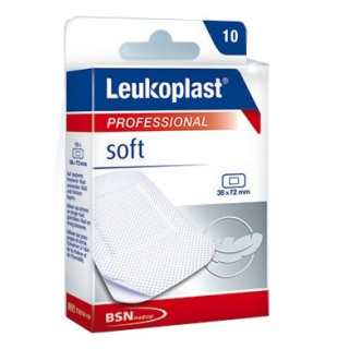 Leukoplast blød 7,2 cm x 3,8 cm plaster 10 stk