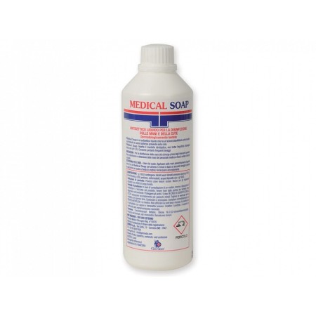 Medical soap sapone disinfettante, flacone da 0,5 litri - conf. 12 pz.