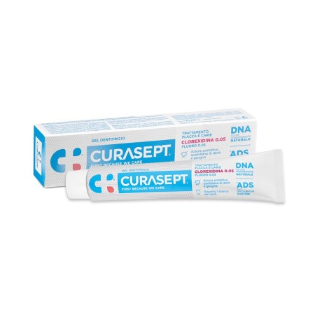 Dentifricio curasept 0.05 ads dna trattamento placca e carie