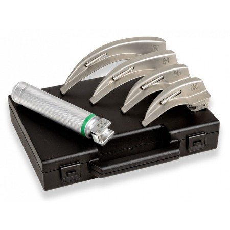 Set laringo "gima green" f.o. led 4 lame mc-int 1-2-3-4 - 2,5v