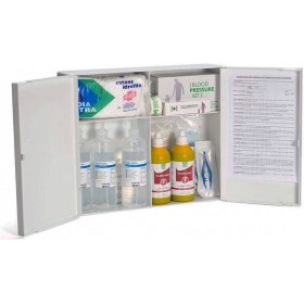 Armadietto di pronto soccorso in plastica medibox dual ab - allegato 1 per più di 3 lavoratori