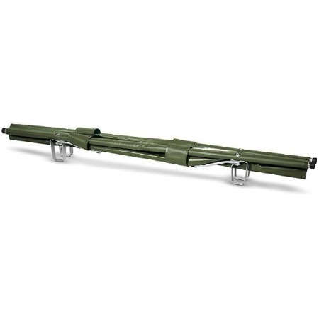 Barella militare pieghevole con telo verde
