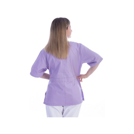 Casacca con bottoni-cotone/pol.-donna m viola
