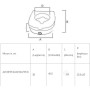 Rialza wc anteamed 10 cm con fermi e coperchio rimovibile