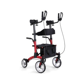 Plne nastaviteľné stojace chodítko - hliníkové - červené