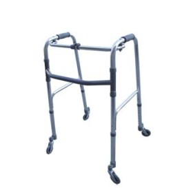 Składany rollator o regulowanej wysokości z 4 kółkami skrętnymi