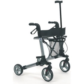 Rollator med käpphållare och ryggstöd vermeiren quadri light