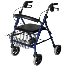 Klappbarer rollator aus aluminium mit sitz