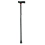 Bastone in alluminio anodizzato con puntali antiscivolo – colore nero – pieghevole
