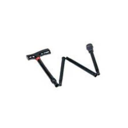 Bastone in alluminio anodizzato con puntali antiscivolo – colore nero – pieghevole