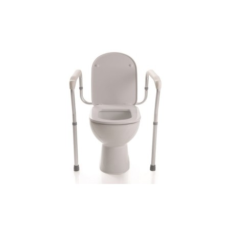 Sostegno per wc regolabile in altezza in alluminio anodizzato