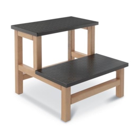 Predellino in legno a 2 gradini cm40xp:41,5xh:36 cm per lettini medici