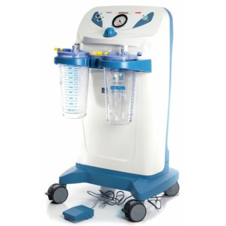 Aspiratore chirurgico new hospivac 400 con 2 vasi da 2l, comando a pedale e deviatore di flusso