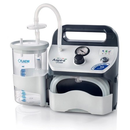 Aspiratore chirurgico professionale portatile a batterie aspira go - 30 l/min