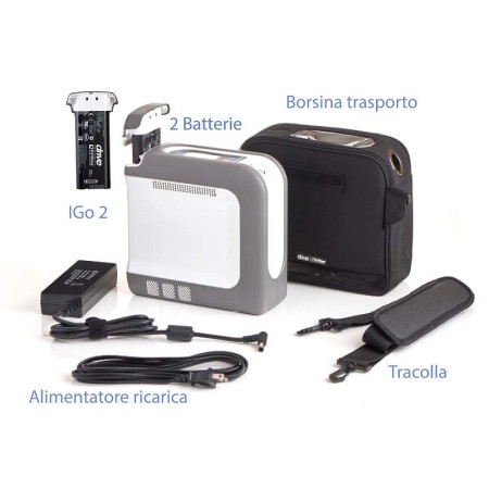Concentratore di ossigeno devilbiss igo2 - automatico smart dose con batteria scorta