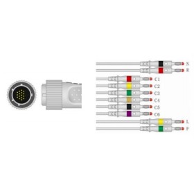 Cardioline-compatibele statische ecg-patiëntkabel
