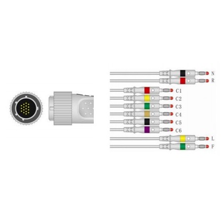 Cavo paziente per ecg statico compatibile cardioline