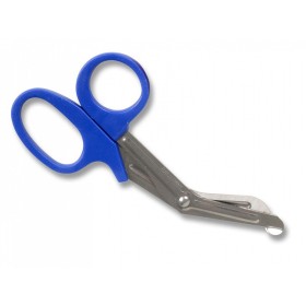 Tijeras multiusos para vendajes - 16,5 cm - azules - paquete de 10.