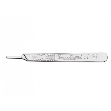 Manico portalame swann-morton acciaio inox n. 3 con ce e ukca