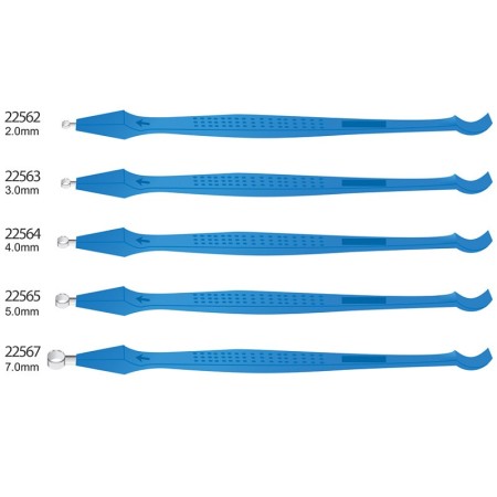 Curette dermatologiche gima con raschietto diametro 4 mm - conf. 10 pz.