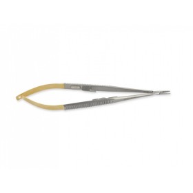 Suport pentru ace castroviejo ct drept - 14 cm - vârfuri zimțate