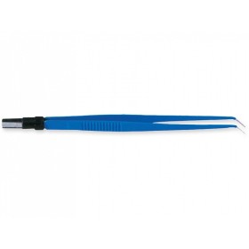 Gebogene bipolare pinzette 20 cm - 1 mm spitzen