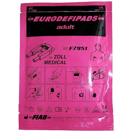 Coppia di piastre per defibrillatori zoll - adulti - 1 coppia f7951