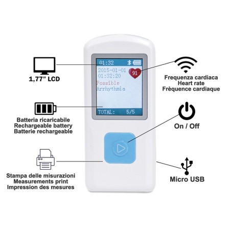 Ecg palmare pm-10 bluetooth