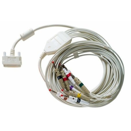 Cavo paziente 10 fili iec spina 4 mm per ecg cardioline 100s, 100l e 200l
