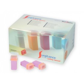 Lancettes de sécurité 21g - aiguille automatique - paquet de 100.