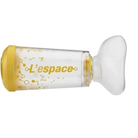 Distanziatore espace pediatrico con maschera giallo
