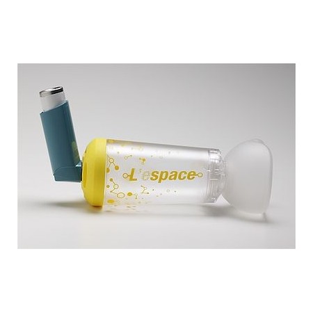 Distanziatore espace pediatrico con maschera giallo